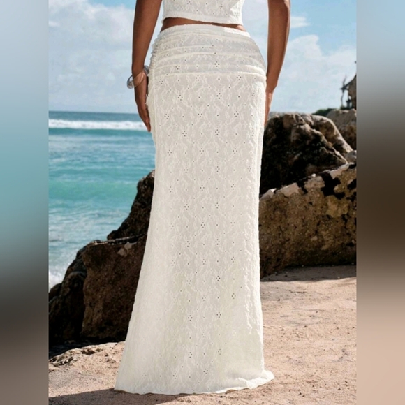 Solid Color Knitted Fish Tail Tight Bodycon Skirt For Women - Picture 2 of 5